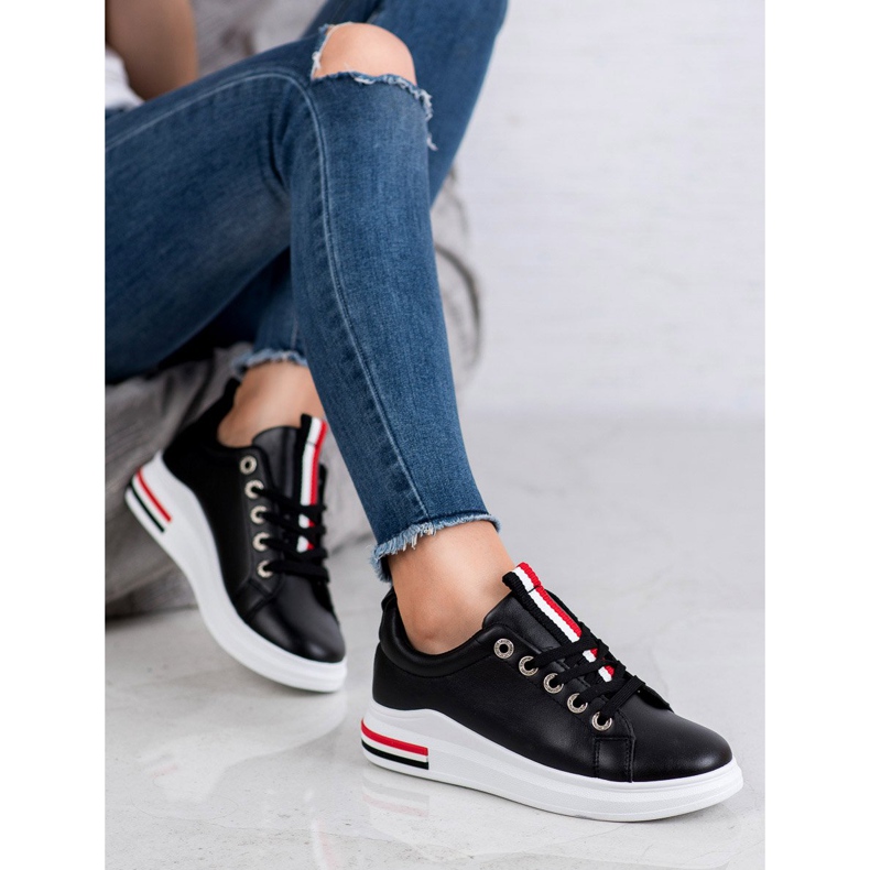 SHELOVET Schwarze Sportschuhe 2