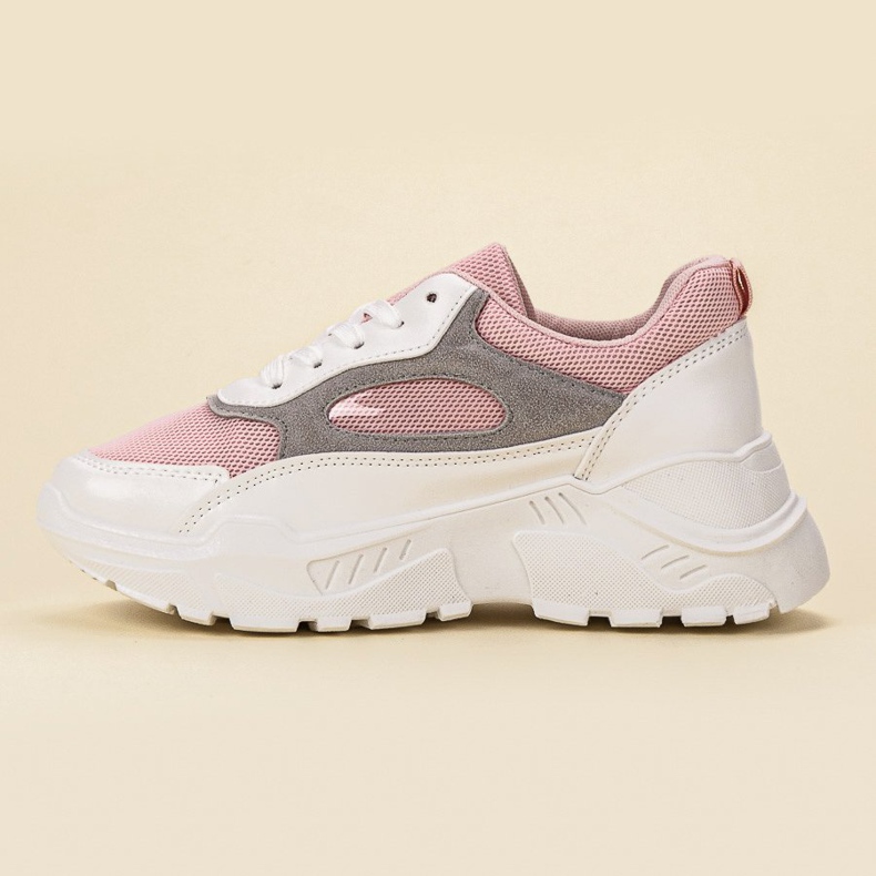 SHELOVET Modische Turnschuhe weiß rosa 1