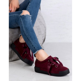 SHELOVET Schuhe mit Schleifenband rot 1