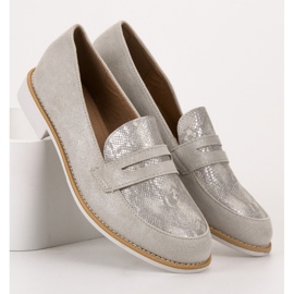 Bestelle Graue Loafer mit Schlangenmuster 2