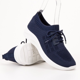 Ideal Shoes Textile Sportschuhe navy blau 1