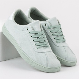 Ideal Shoes Mint-Schnürschuhe grün 1