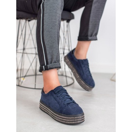 Bestelle Sportschuhe aus Wildleder navy blau 1