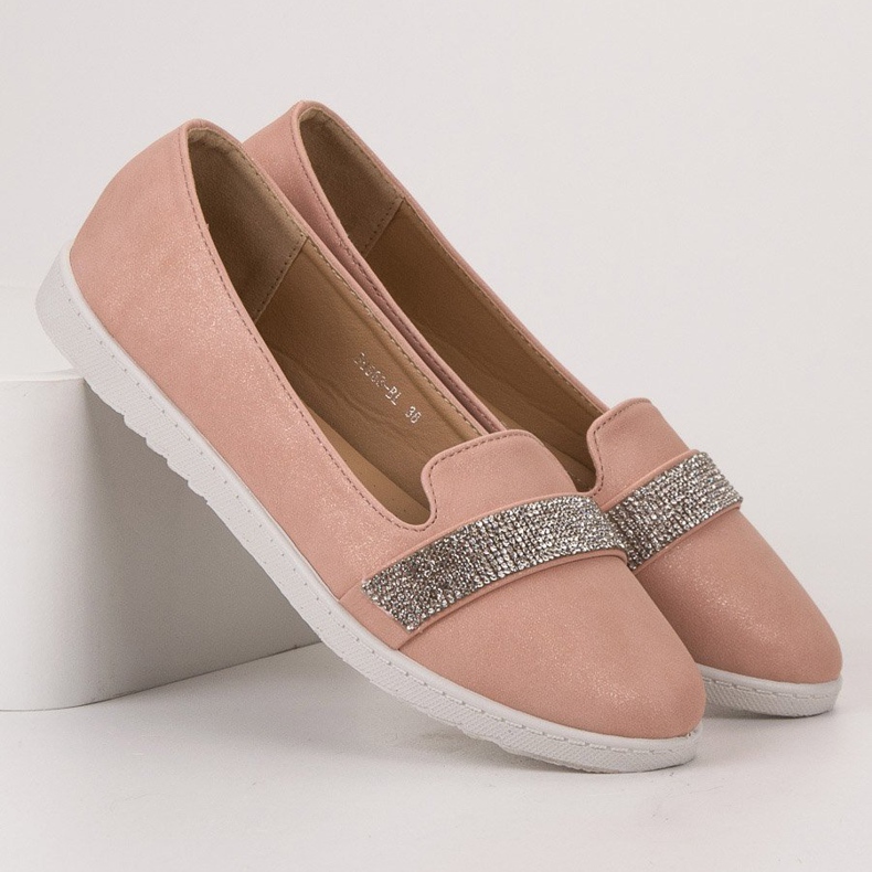 Queentina Herren mit Kristallen rosa 2