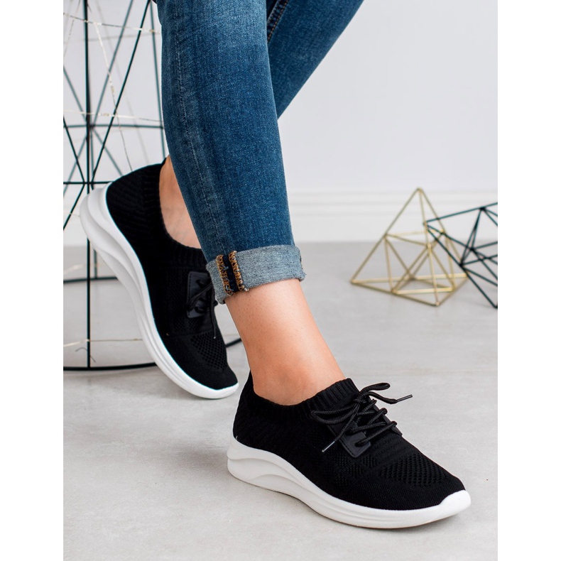 Ideal Shoes Textile Sportschuhe schwarz 1