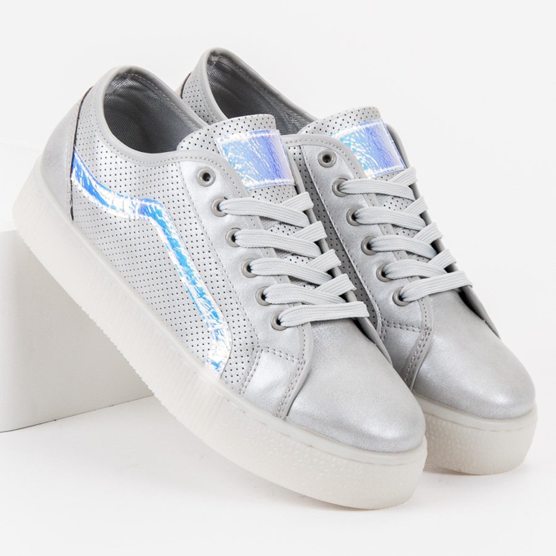 SHELOVET Lässige Damenschuhe grau 2