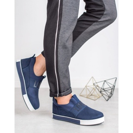 SHELOVET Wildleder Slip-On Schuhe blau grün 1