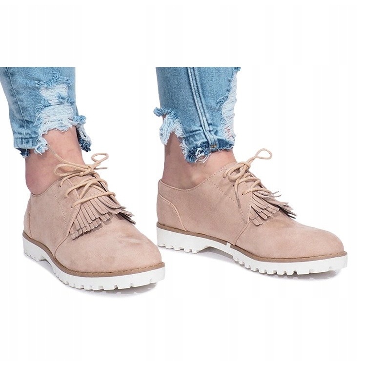 Beige Loafer mit Crushing Hard Fransen 2