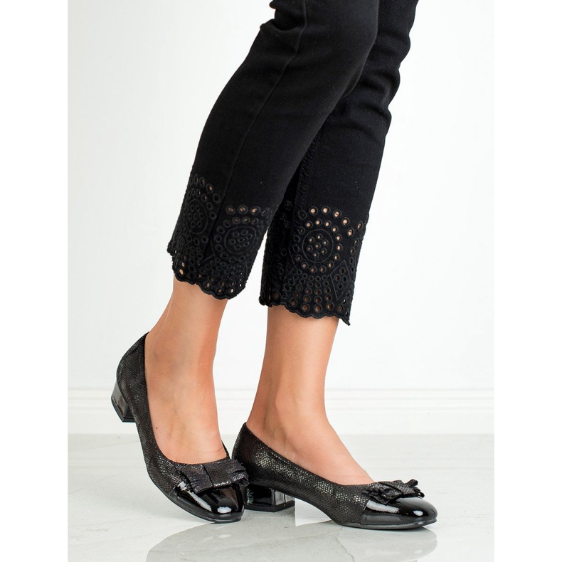 Kylie Pumps mit flachem Absatz schwarz 1