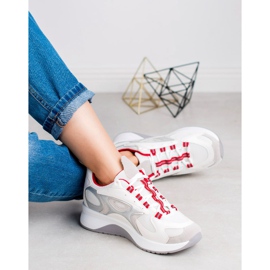 SHELOVET Bequeme Sportschuhe weiß grau 2