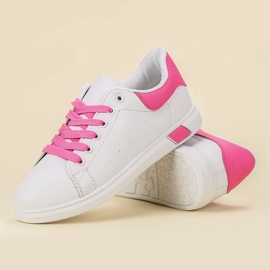 Ideal Shoes Sportschuhe für Damen weiß rosa 1