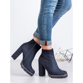 Kayla Stiefel auf der Plattform marineblau 2