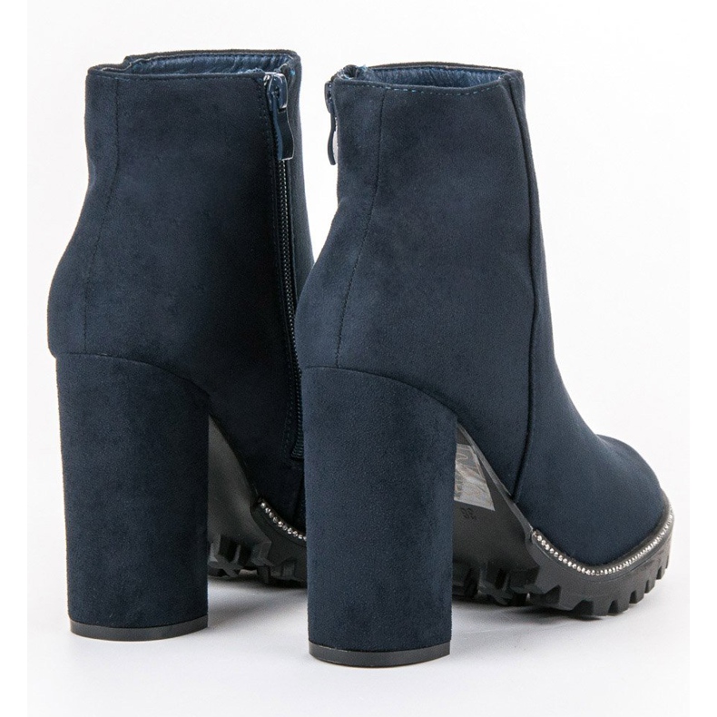 Kayla Stiefel auf der Plattform marineblau 1