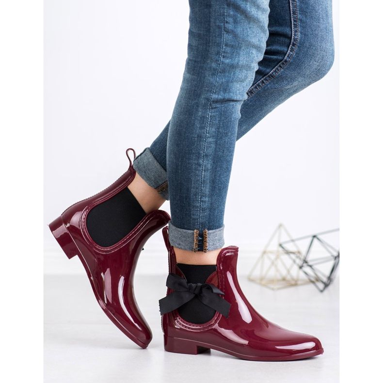 Kayla Galoschen mit Schleife rot 2