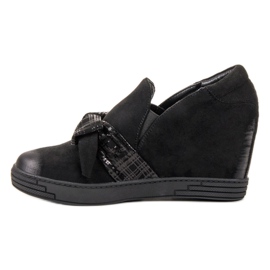 Vinceza Keilschuhe Schraubstöcke schwarz 1