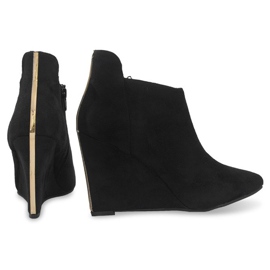 Wildleder Keilpumps TL01-1 Schwarz 1