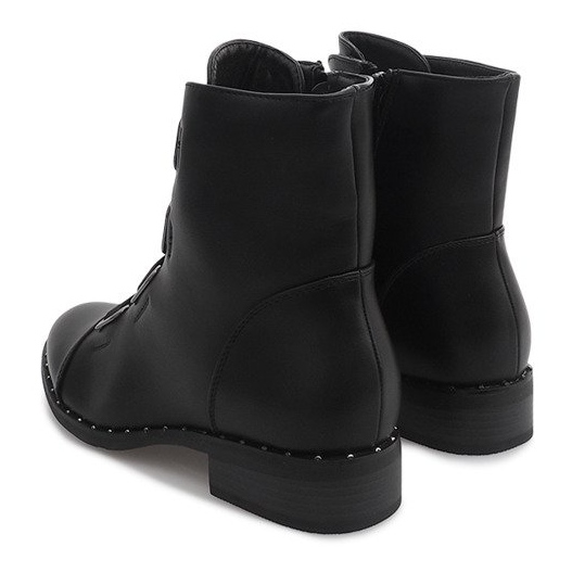 Warme Stiefel mit Radiergummi 6229-1 Schwarz 1