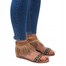 Boho 3-2 Camel Wildleder Sandalen beige 1