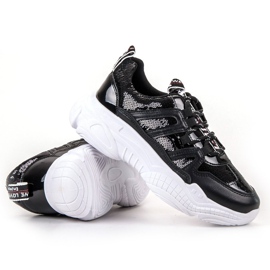 Ax Boxing Sneakers mit Pailletten schwarz 1