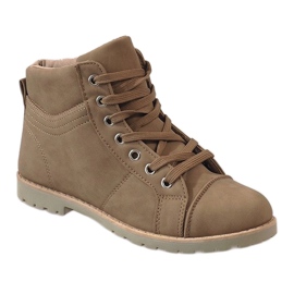 Khakifarbene Schnürstiefel BK-77 beige 1