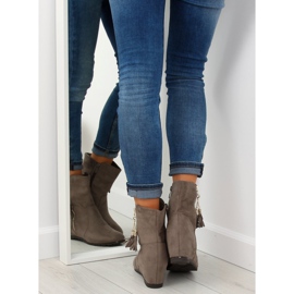 Beige Stiefeletten AB02-36 Khaki 1