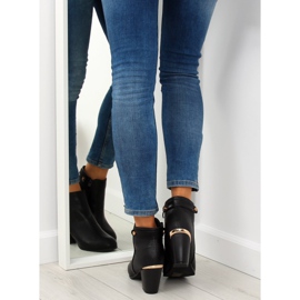 Schwarze Stiefel mit hohen Absätzen F167 Schwarz 1