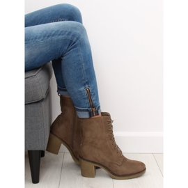 Braune 3638 Khaki High Heels zum Schnüren 2