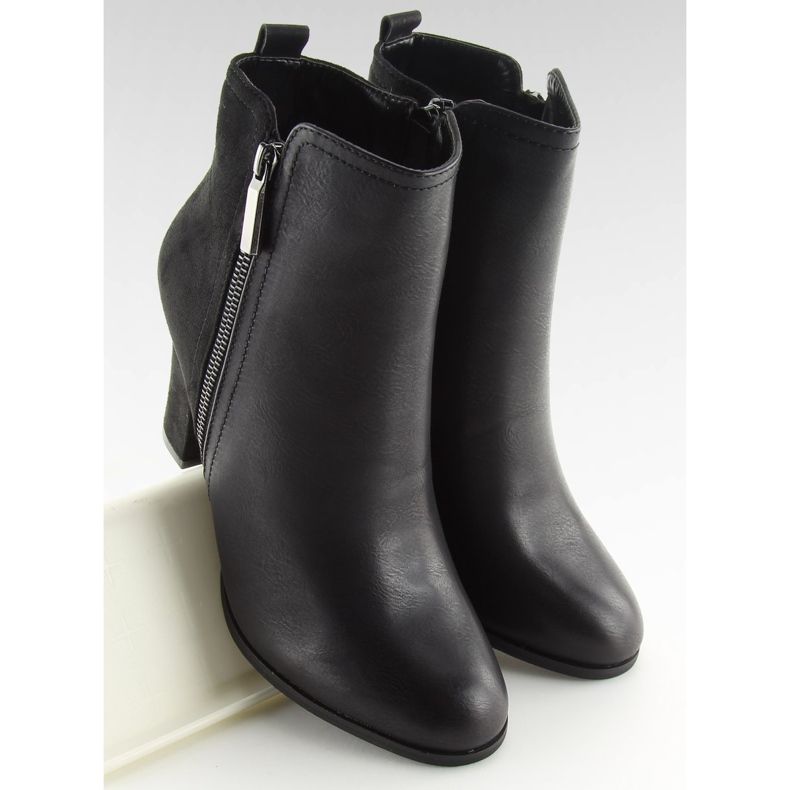 Schwarze Stiefel mit hohen Absätzen Z191 Schwarz 1