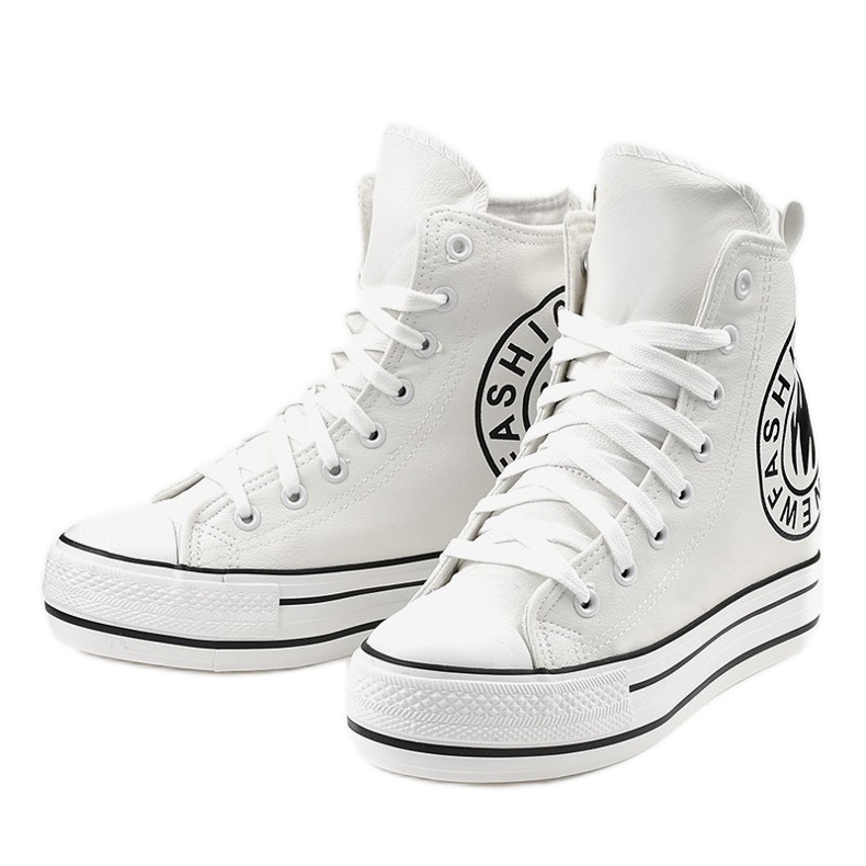 Weiße Keilsneaker W09 2