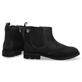 Hohe Warme Stiefel Gebunden 4682 Schwarz 1