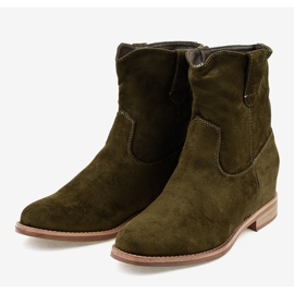 NC837 grüne Wildleder-Slipper 2