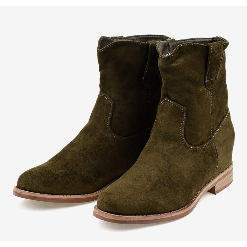 NC837 grüne Wildleder-Slipper 2