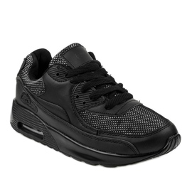 Schwarze Sportschuhe Turnschuhe B306A-61S 1