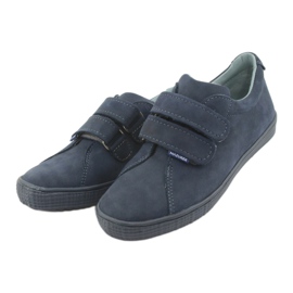 Mazurek Leder Boys Schuhe für Klettverschluss 268 Marineblau 3