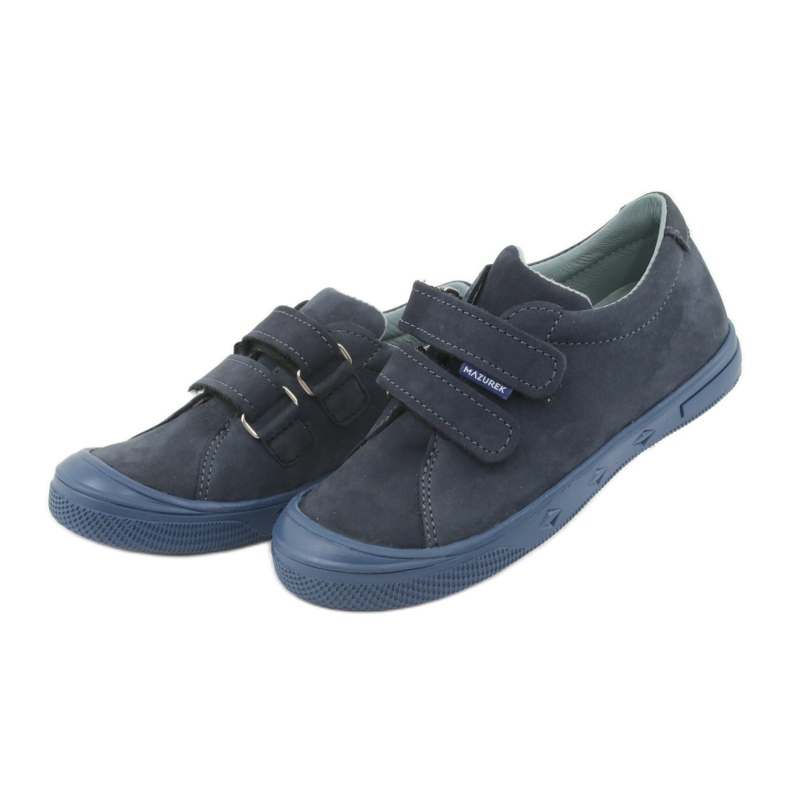 Jungenschuhe, Klettverschluss Mazurek 1267 marineblau navy blau 3