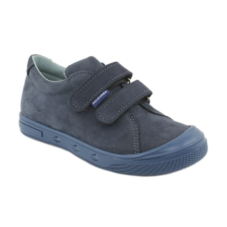Jungenschuhe, Klettverschluss Mazurek 1267 marineblau navy blau 1