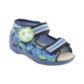 Befado gelbe Kinderschuhe 350P002 marineblau blau grün 1