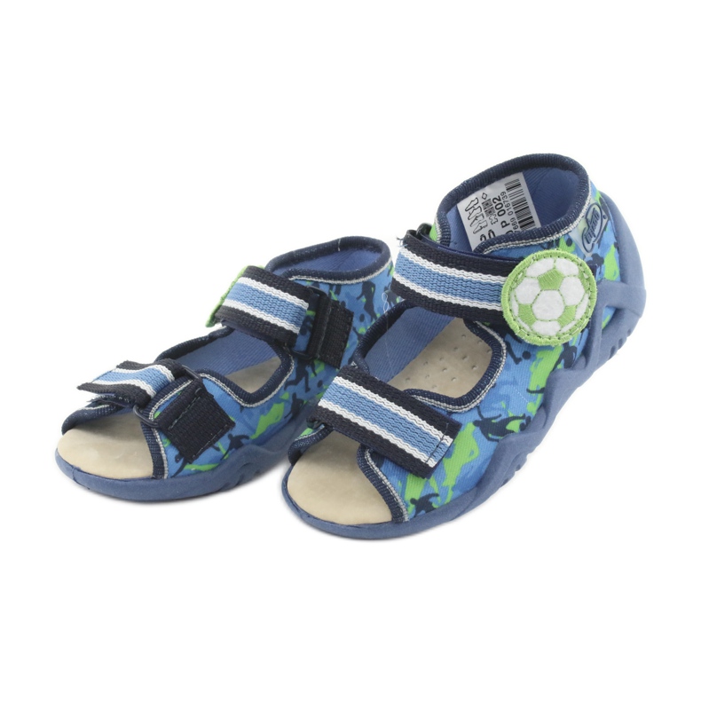 Befado gelbe Kinderschuhe 350P002 marineblau blau grün 3