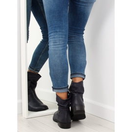 Marineblaue Stiefel für Damen 1127-PA DK.BLUE 2