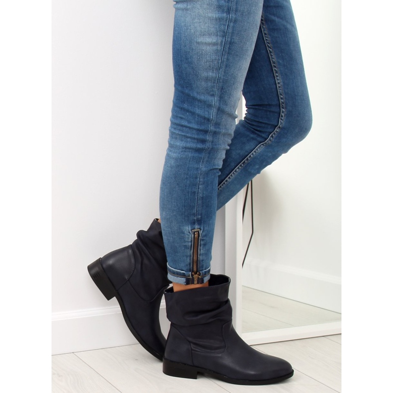Marineblaue Stiefel für Damen 1127-PA DK.BLUE 1