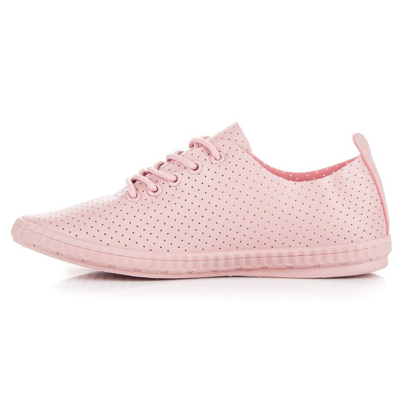 Durchbrochene rosa Turnschuhe 1