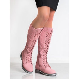 Seastar Damen Schnürstiefel rosa 1