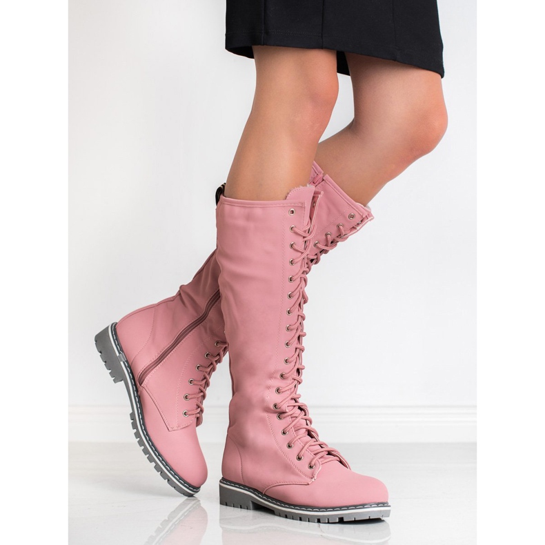 Seastar Damen Schnürstiefel rosa 2