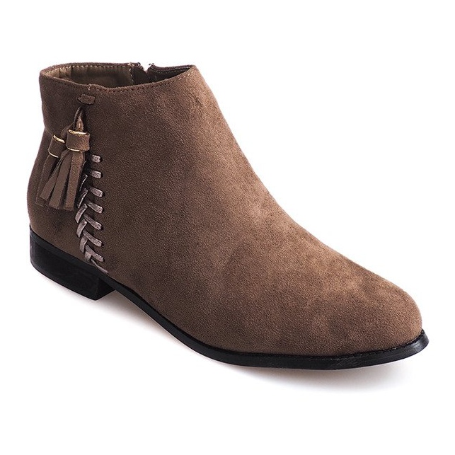 Boho 99-8 Taupe Wildleder Stiefeletten mehrfarbig 2