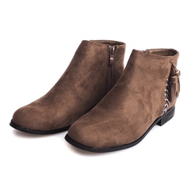 Boho 99-8 Taupe Wildleder Stiefeletten mehrfarbig 1