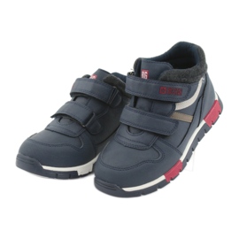 Sportschuhe mit Klettverschluss Big Star 374065 marineblau weiß rot 3