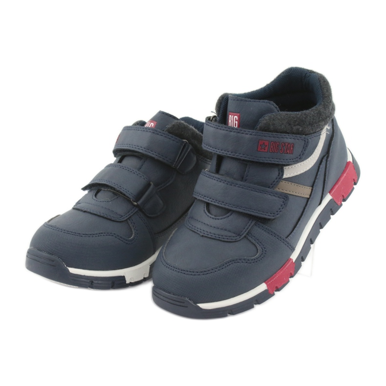 Sportschuhe mit Klettverschluss Big Star 374065 marineblau weiß rot 3