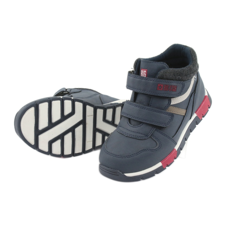 Sportschuhe mit Klettverschluss Big Star 374065 marineblau weiß rot 5
