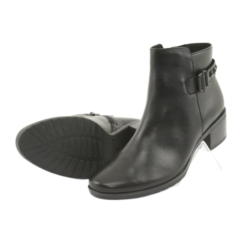 Caprice Damen -Lederstiefel mit Stollen 25433 Schwarz 4