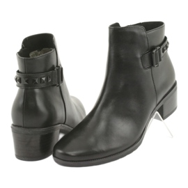 Caprice Damen -Lederstiefel mit Stollen 25433 Schwarz 3